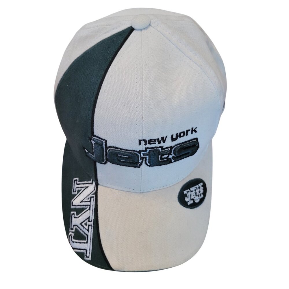 Vintage Reebok NFL Pro Line New York Jets Hat White Green OS Adjustable Football
